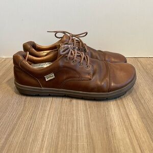 Lems Nine2Five Brown Leather Oxford Dress Shoes Casual Minimalist Barefoot 46 12